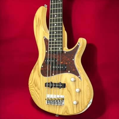 Aria Pro II 313MKII/5-OPN Detroit 5-String Electric Bass Guitar â€“ Ash Body, Roasted Maple Neck, Bolt-On, Open Pore Natural Finish image 1