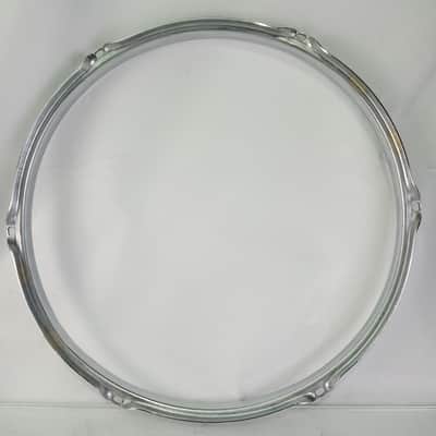 Ludwig 13" 6Lug Chrome-BRASS Tom Drum Rim/Hoop Triple-Flange Vintage 50s COB image 5