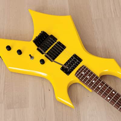 1980s BC Rich Warlock Vintage Electric Guitar Yellow, USA-Made w/ Dimarzio Super Distortions image 7