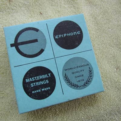Vintage Epiphone Flat Wound Guitar Strings in Original Box READ ENTIRE DESCRIPTION 1960's Era Epiphone Flat Wound A Or 5th Strings Box Of 6 image 1