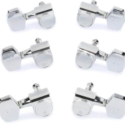Graph Tech PRN-2411-CO Ratio Acoustic 3+3 Tuned Machine Heads - Contemporary Style / Chrome Finish image 2