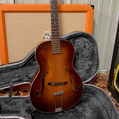 Vintage 1930s *1935* Epiphone Olympic Masterbilt Left Handed Sunburst USA Guitar image 2