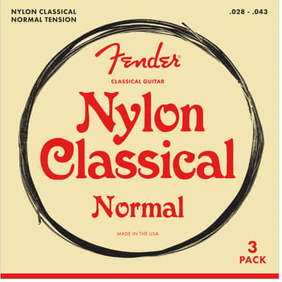 3-PACK Fender 100 Clear Nylon Tie End Classical Guitar Strings - MEDIUM 28-43 image 4