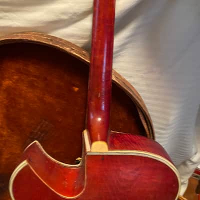 D'Angelico new yorker     basket case 1950's stained red image 9