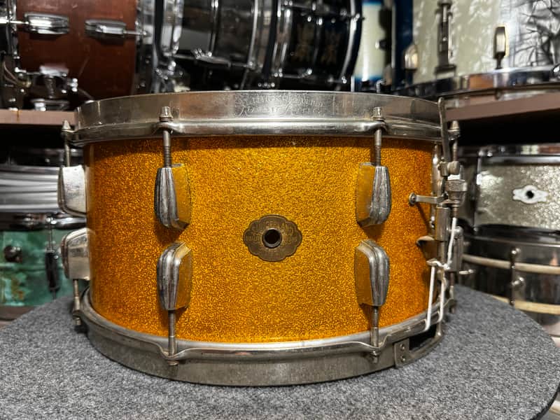 Slingerland Radioking Snare Drum In Gold Sparkle image 1