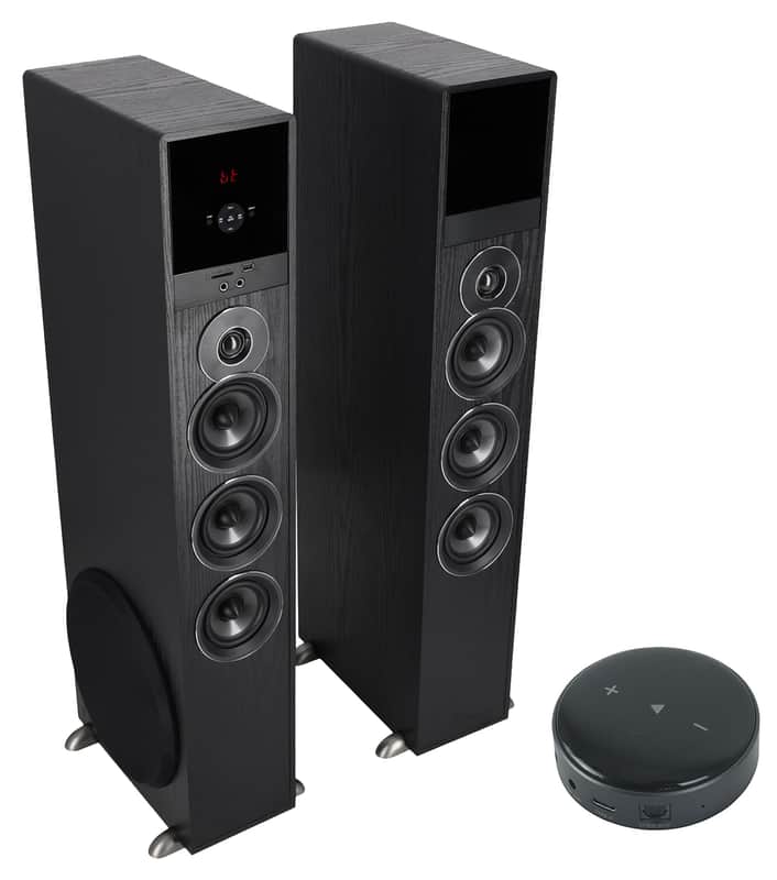 Rockville TM150B Home Theater Buetooth Tower Speakers + 10" Sub + Wifi Receiver image 1
