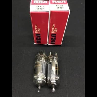 Matched Pair RCA 6CG7 (6FQ7) CLEAR TOP Vintage Audio VACUUM TUBES TESTED 8.9399 image 3