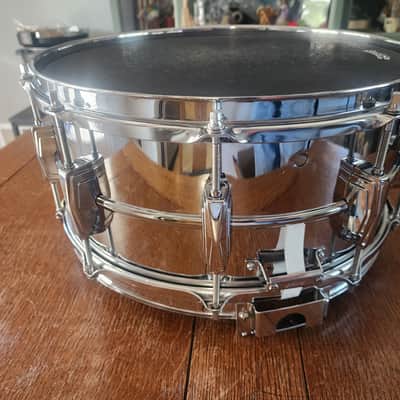 Ludwig LM411 Super-Sensitive (changed over to P85)6.5x14" 10-Lug Aluminum Snare Drum 1980's- Chrome-Plated image 8