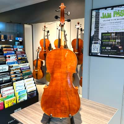 Golden Bamboo Chinese Imported 1/2 Cello Solid Wood Quinn Violin 2000 - Oil Varnish image 4