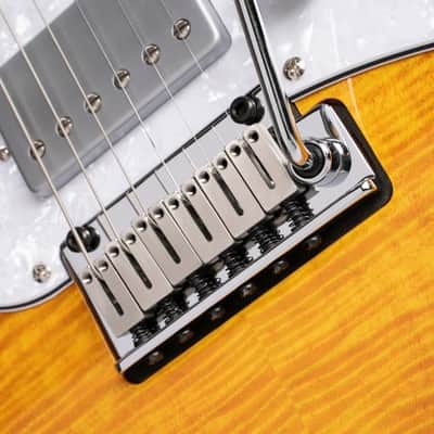 Cort G280 Select Amber Flamed Maple Top Alder Locking Tuner Voiced Tone image 9