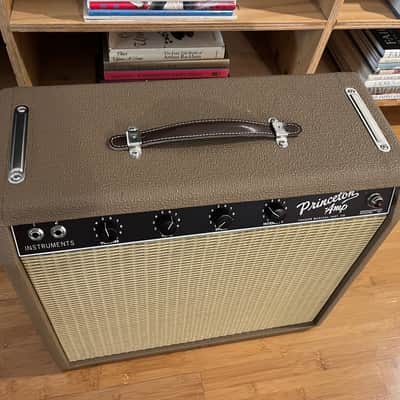 Fender Chris Stapleton Signature '62 Princeton 1x12" 12-Watt Guitar Combo 2019 - Present - Brown Vinyl with Wheat Grille Cloth image 3