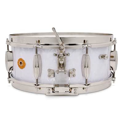 Slingerland 5.5x14" Radio King Craviotto Solid Shell Unlimited Edition Snare Drum - White Marine Pearl - VIDEO image 1
