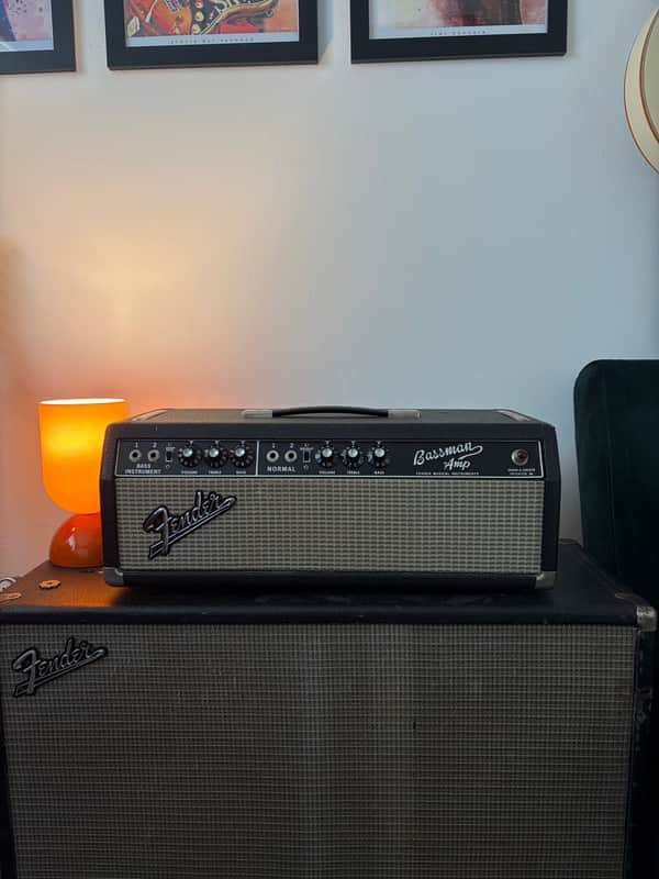 Fender Bassman 2-Channel 50-Watt Guitar Amp Head 1964 - 1967 - Black Panel image 1