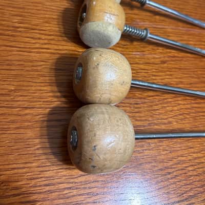 Wooden Bass Drum Beaters 2 With Springs 2 Without Springs image 3
