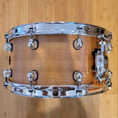 Snares - Pearl 6.5x14 Music City Custom Solid Cherry Snare Drum (Natural Hand Rubbed Finish) image 3