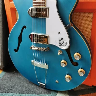 Epiphone Casino Worn 2021 Worn Blue Denim image 4