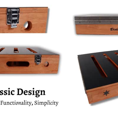Disher Adjustable Guitar Pedalboard (Club/Medium Size) 16'' x 15.5'' x 3.5'' Durable Wooden and Rubber Coated Pedal Board for Guitar Effects Pedals image 7