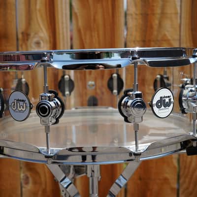 DW Design Series | Seamless Clear Acrylic Shell 10 Lug | 6x14 Snare Drum 2025 Model image 4