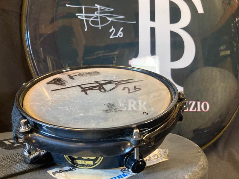 Terry Bozzio's DW - 2x10" Maple Piccolo Concert Tom with Mount "F", Autographed! 1998–2002 Transparent Dark Walnut Satin Oil image 1
