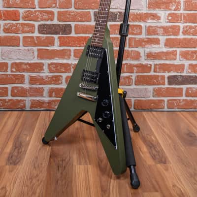 Gibson Flying V Tribute Olive Drab 2021 w/OHSC image 5