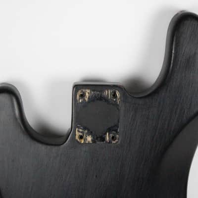 1966 Vintage Fender Precision Bass Project BODY Lightweight 4.4 LBS ~Refin~ Black PBass 1960s USA w/Original Neck Plate image 5