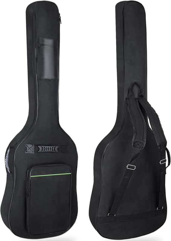 Bass Guitar Case, Bass Guitar Gig Bag 0.35" Waterproof Thick Padding Backpack Soft Electric Bass Guitar Bag Dual Adjustable Shoulder Strap Pocket & Back Hanger Loop Black image 1