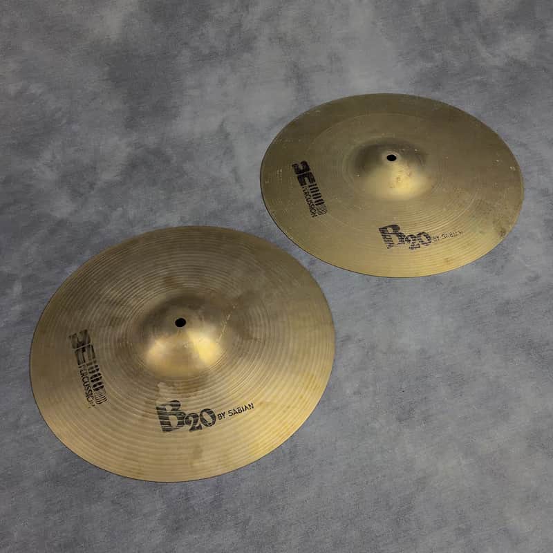 1980s Sabian B20 14" Hi-Hat Pair image 1