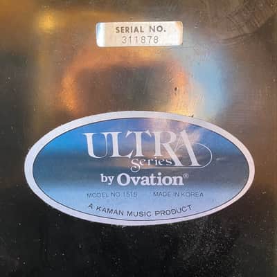 Ovation Model 1515 - 12 String Acoustic Electric -  Made in Korea - Circa 1983 - Pearl White - w/OHSC image 15