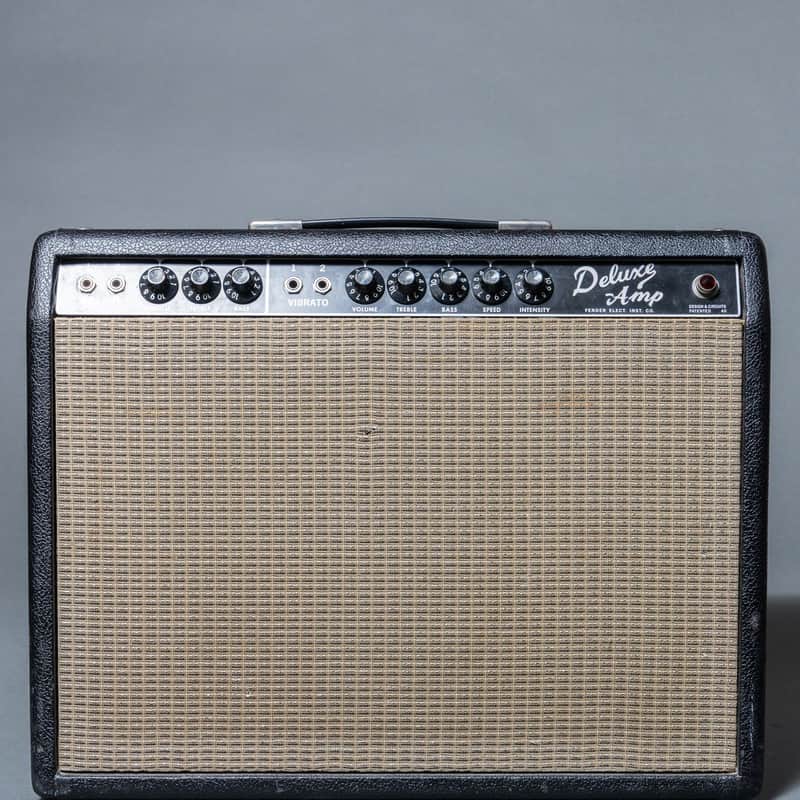 Fender Pre-CBS Deluxe Non Reverb AB763 Blackface 1964, Black image 1