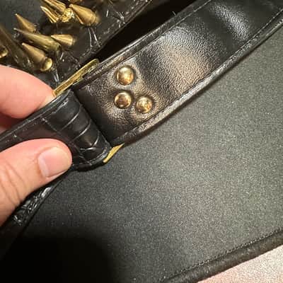 Steel Weather Vegan Leather Spiked Guitar Strap image 11