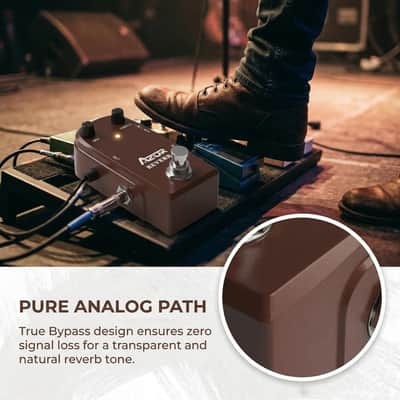 AZOR AP311 Spring Reverb Guitar Effect Pedal with True Bypass Aluminium alloy case image 5