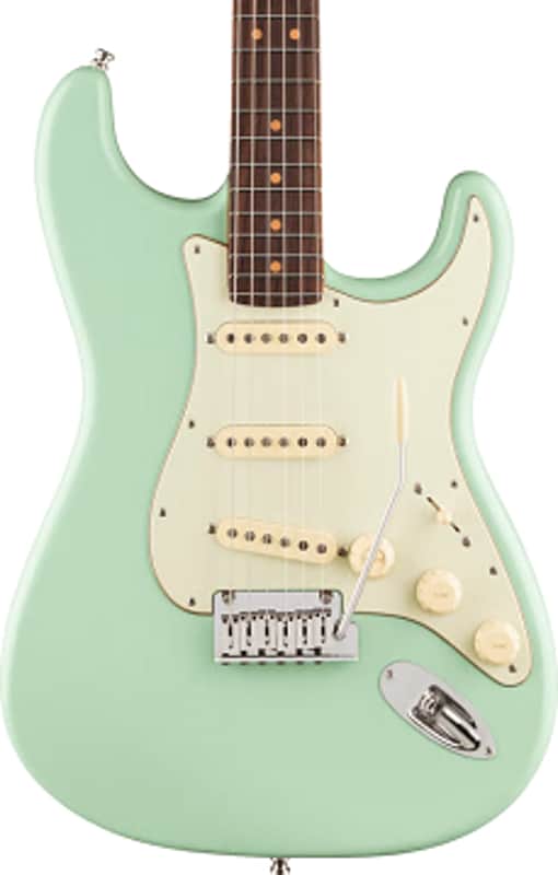Fender American Ultra Luxe Vintage '60s Stratocaster Electric Guitar. Rosewood Fingerboard, Surf Green TGF33 image 1