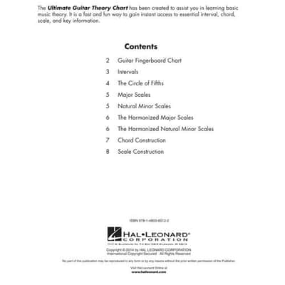 Hal Leonard The Ultimate Guitar Theory Chart image 2