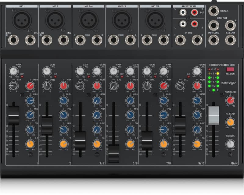 Newest! Behringer XENYX 1003B Premium Analog 10-Input Mixer with 5 Mic Preamps and Optional Battery Operation image 1