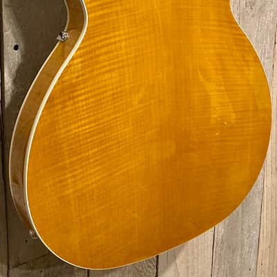 New Hagstrom SUVIK-DDL Super Viking Semi-Hollow Dandy Dandelion, Amazing Flame Maple, Support Small Business and Buy It Here! image 9