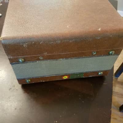 RCA Mono 6AQ5 tube amp project, cab, 5x7" AlNiCo speaker 1953 Brown and Tan image 6