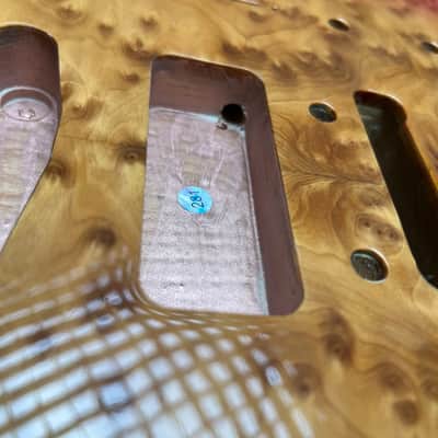 Warmtone CG Burl Telecaster Guitar Body "Leopard” P90 image 11