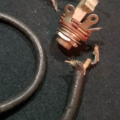50’s Les Paul Jack 17” Insulated Wire Vintage Gibson Switchcraft Output 1950’s image 2