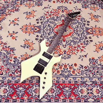 1985 B.C. Rich N.J. Series Warlock w/ Kahler - Made In Japan - Glitter Rock White image 1