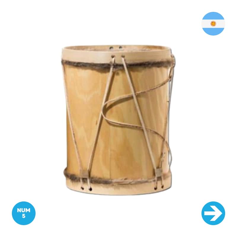 Bass Drum Argentine Criollo Bass Drum Number 5 with Leather Head - Natural image 1