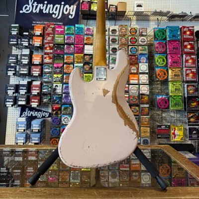 Fender Flea Artist Series Road Worn Signature Jazz Bass - Present - Shell Pink image 5