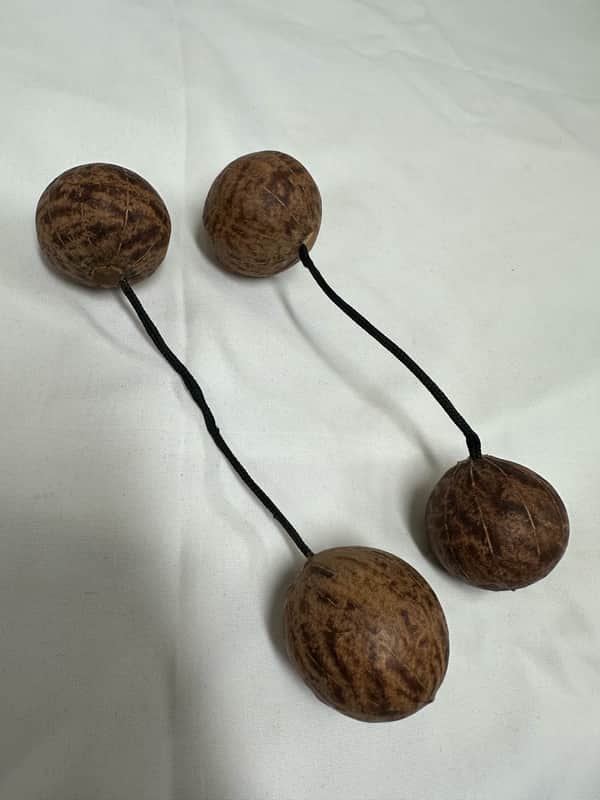 Aslatuas Kashaka Rhythmic Ball Shakers, 2-Pair, Natural Gourd - MINT image 1