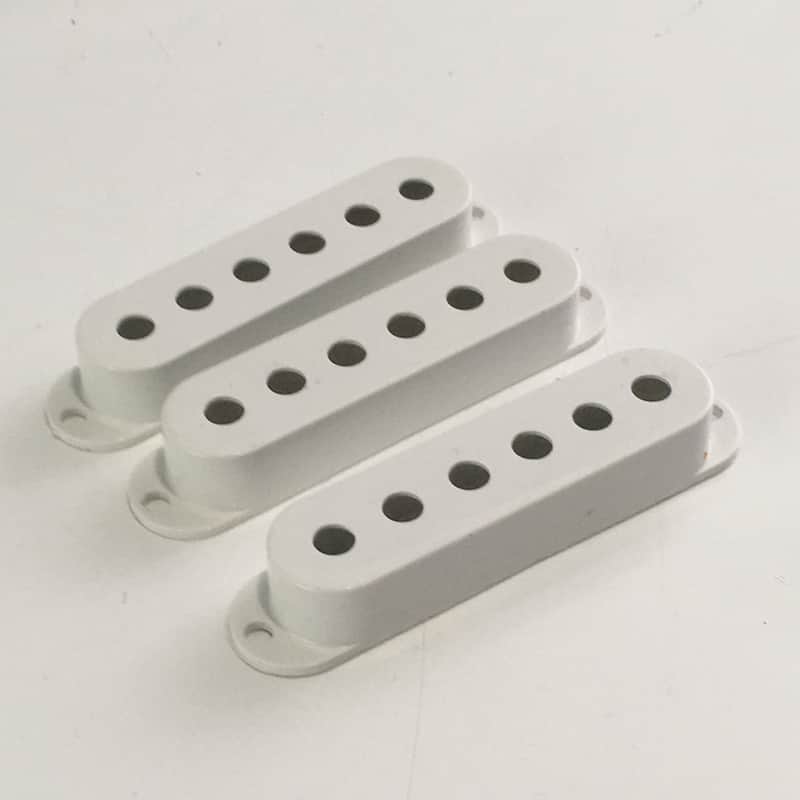 Genuine Fender Pure Vintage Strat Pickup Covers Vintage Light Relic White USA image 1