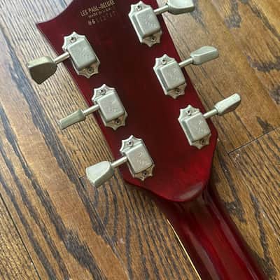 RARE! 1977 Gibson Les Paul Deluxe LEFTY (CLEAN) - Wine Red w/ OHSC image 9