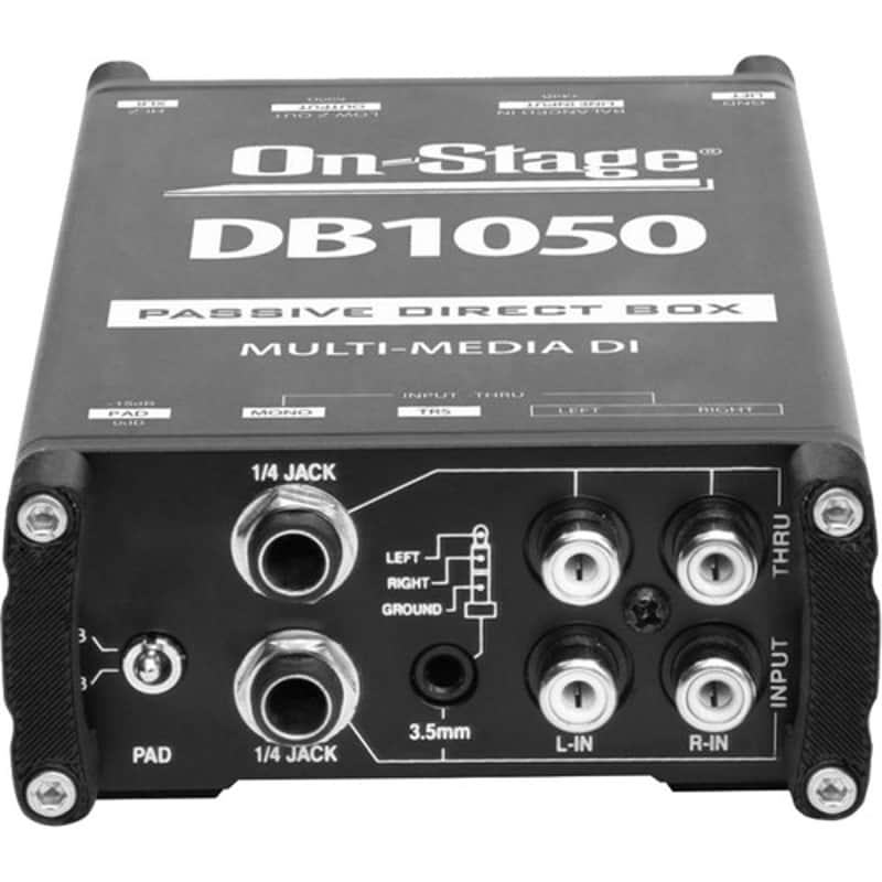 On-Stage DB1050 Passive Multimedia DI Box with Stereo-to-Mono Summing image 1