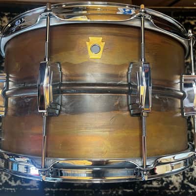 Ludwig LC608R Copper Phonic 8x14" 10-Lug Snare Drum - Raw Copper image 1