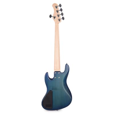 Sadowsky MetroLine 21-Fret Vintage JJ Bass 5 String, Red Alder Body, Bora Blueburst Transparent Satin image 5