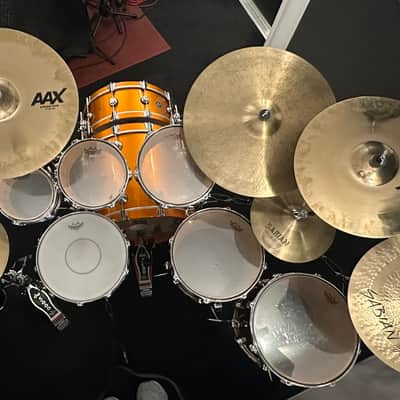 DW Collector’s Series Custom 2001 - Tangerine Halo Flake with Hardware and Hard Shell Cases image 7