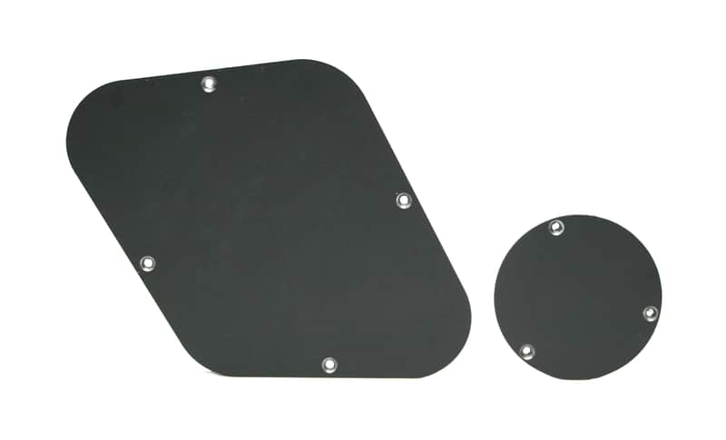 Brio Les Paul Backplate & Switch Cover 1 Ply Matte Black image 1
