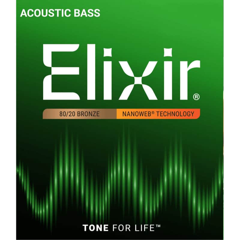 Elixir 80/20 Bronze 4-String Acoustic Long Scale Bass Strings w/ NANOWEB Technology - Light 45-100 image 1